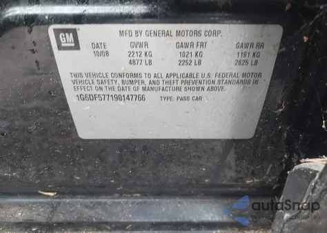 2009 Cadillac Cts Standard из США, поврежденный, VIN 1G6DF577190147766